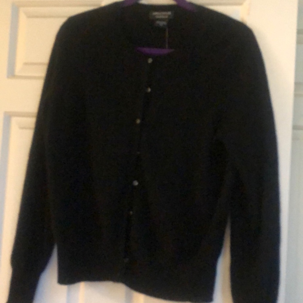 Black Cashmere Cardigan Sweater. Never worn.